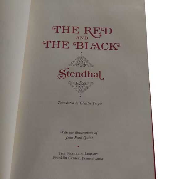 The Red and the Black by Stendhal The Franklin Library Hardcover VTG 1981 - Picture 5 of 8